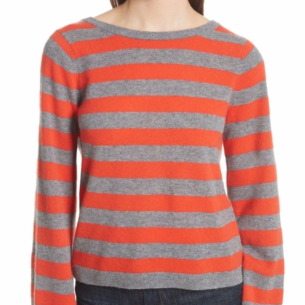 NWT $318 Equipment ~Reversible~ Striped Cashmere Sweater in size Small!